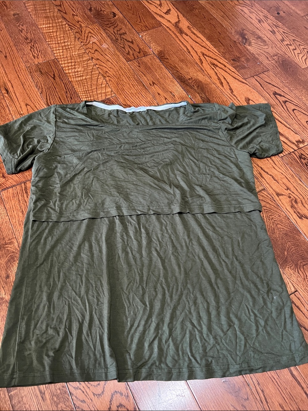 maternity blouse Sleeve Layered Nursing Tee
